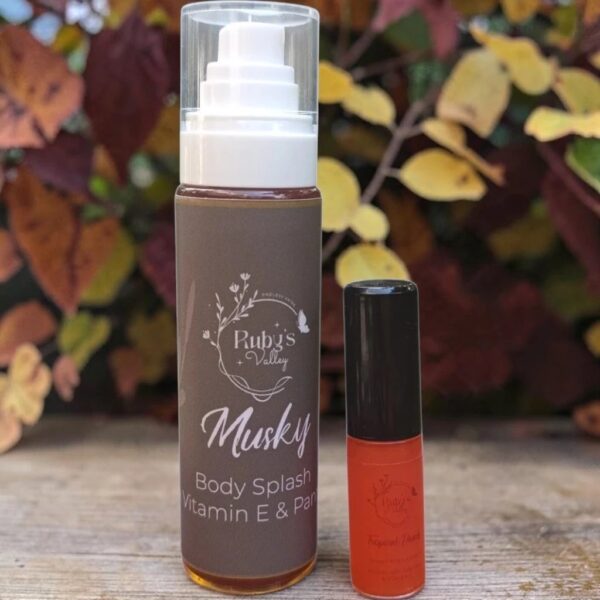 Musky body splash+ Tropical Peach lipgloss